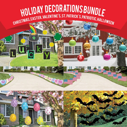 Holiday Hanging & Pathway Decorations Bundle