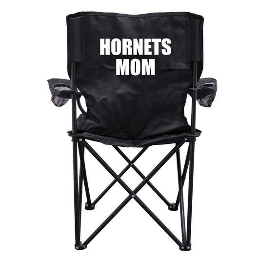Hornets Mom Black Folding Camping Chair