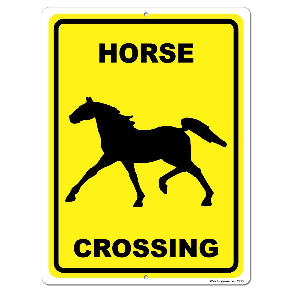 Horse Crossing Sign or Sticker