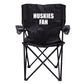 Huskies Fan Black Folding Camping Chair with Carry Bag