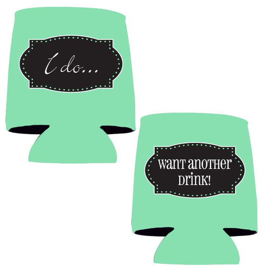 I do...want another drink! Wedding Can Coolers Set of 6
