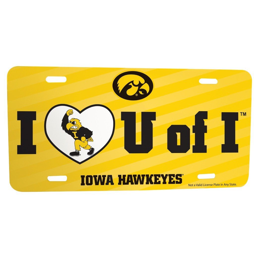 University of Iowa - License Plate - I Love U of I