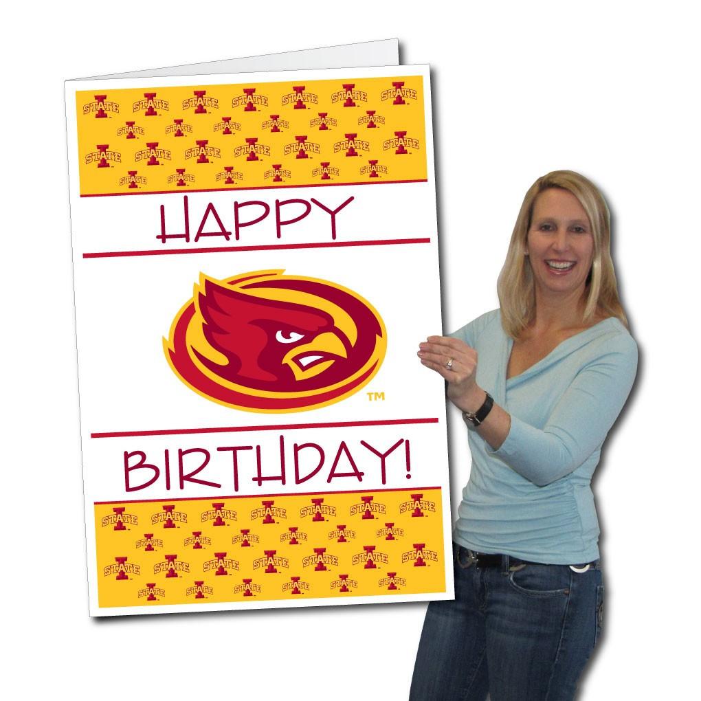Iowa State University 2'x3' Giant Birthday Greeting Card