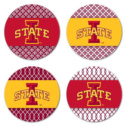 Iowa State University Patterned Coaster Set of 4 - FREE SHIPPING