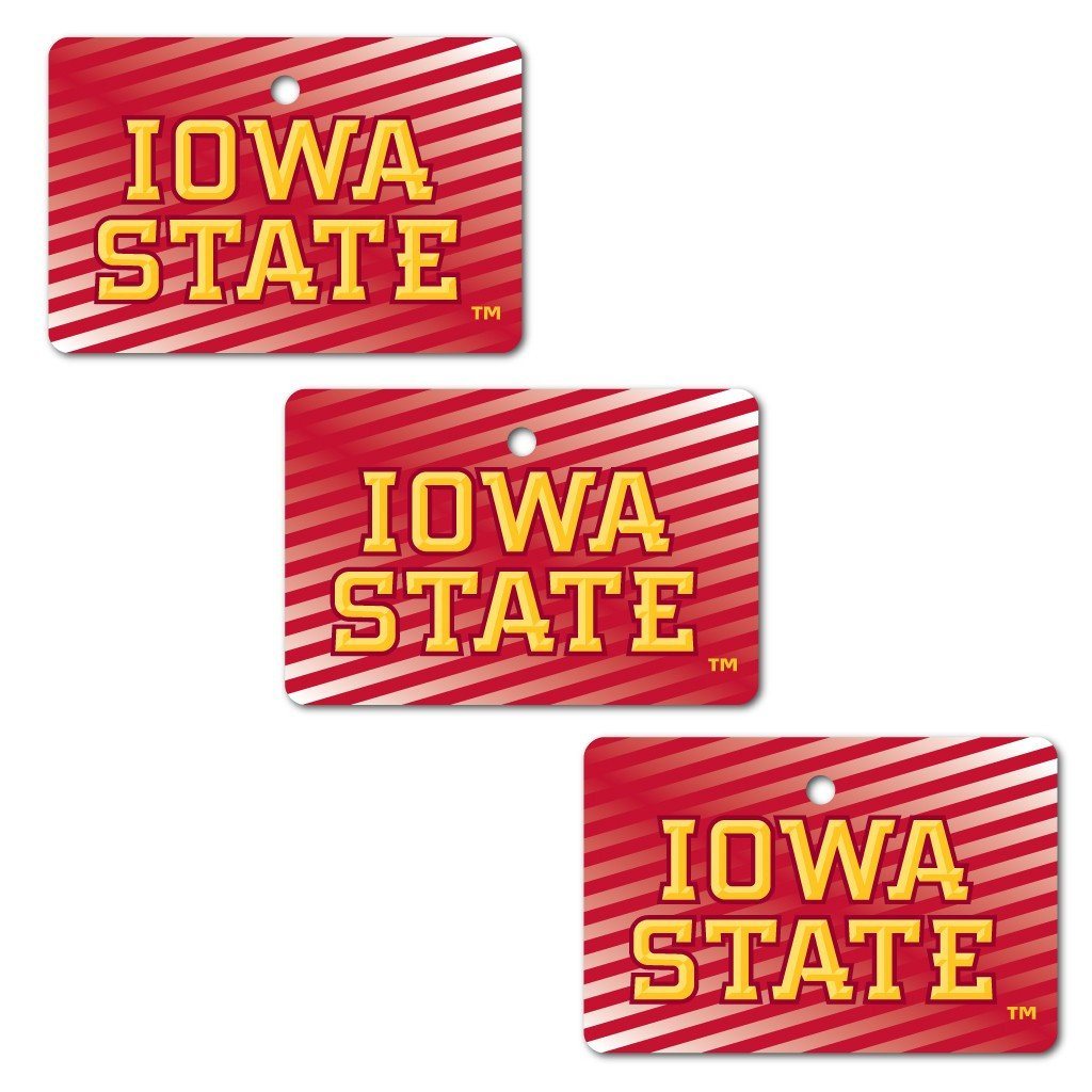 Iowa State University Ornament - Set of 3 Rectangle Shapes - FREE SHIPPING