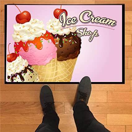 custom ice cream shop doormat