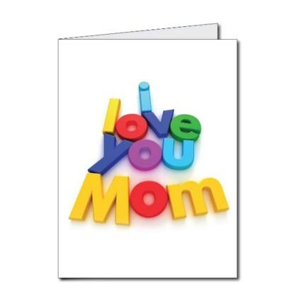 Mother's Day "I Love You Mom" Giant Card - Stock Design - Free Shipping