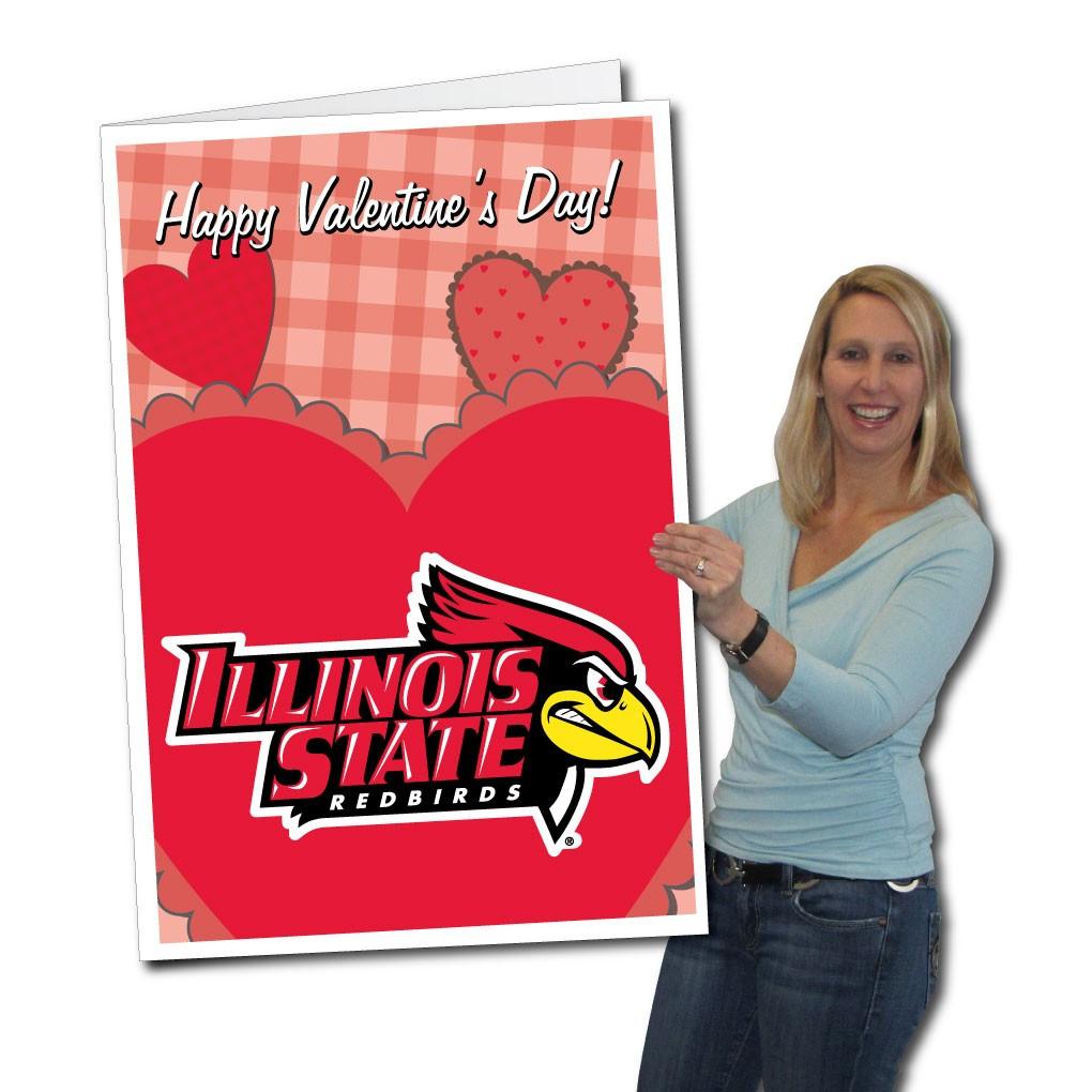 Illinois State University 2'x3' Giant Valentine's Day Card