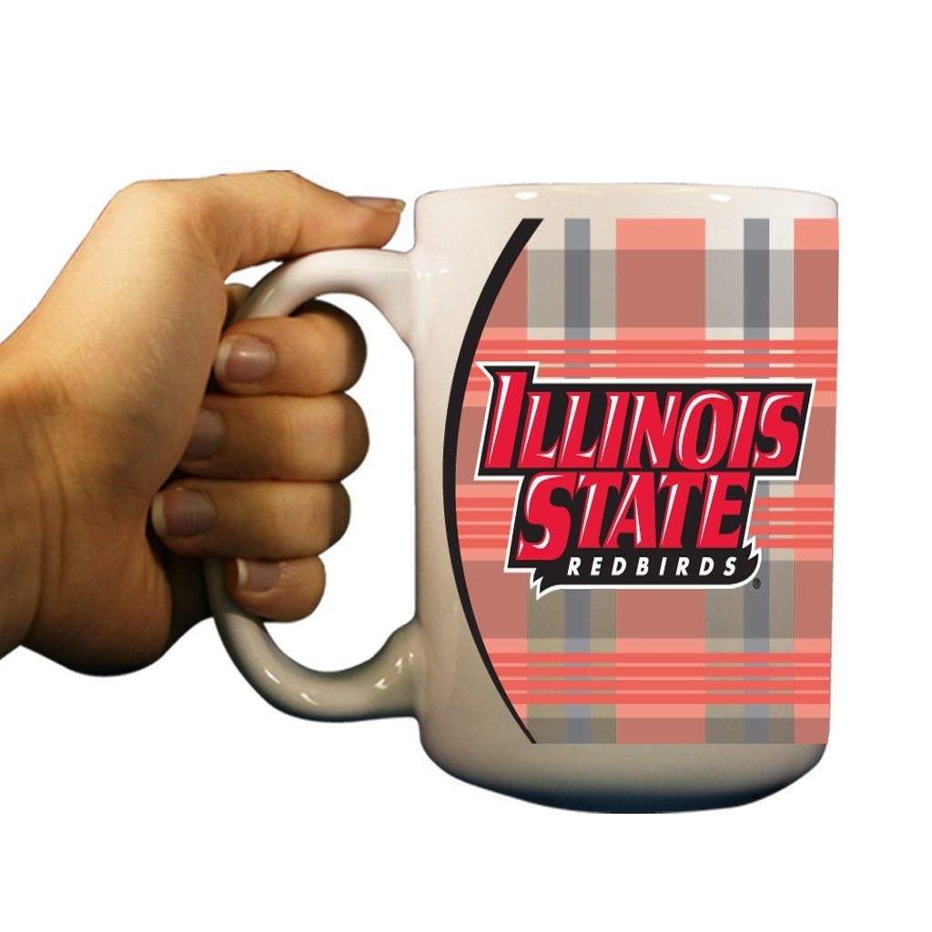 Illinois State University Plaid Pattern 15oz Coffee Mug
