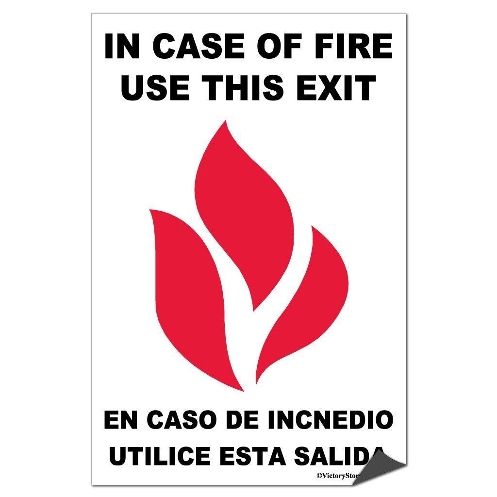 In Case of Fire Use This Exit Sign or Sticker - #2