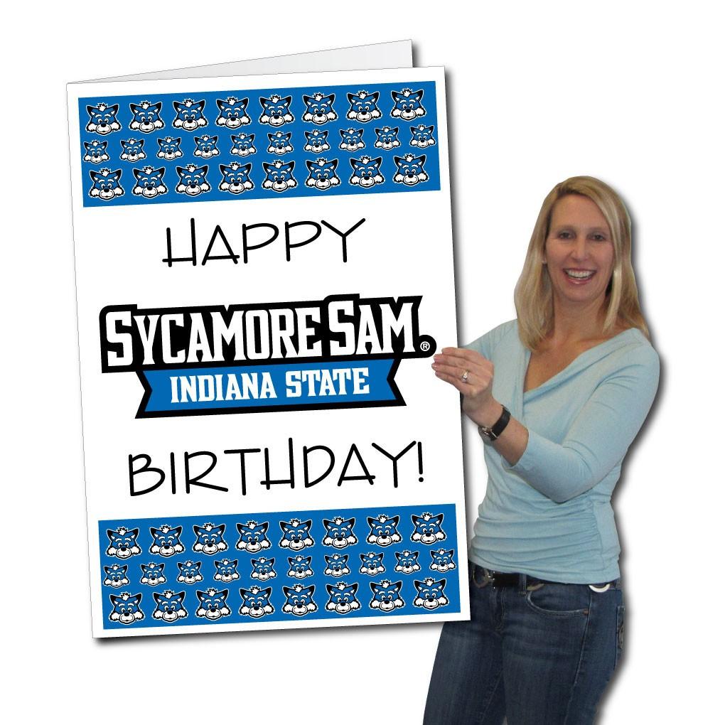 Indiana State University 2'x3' Giant Birthday Greeting Card