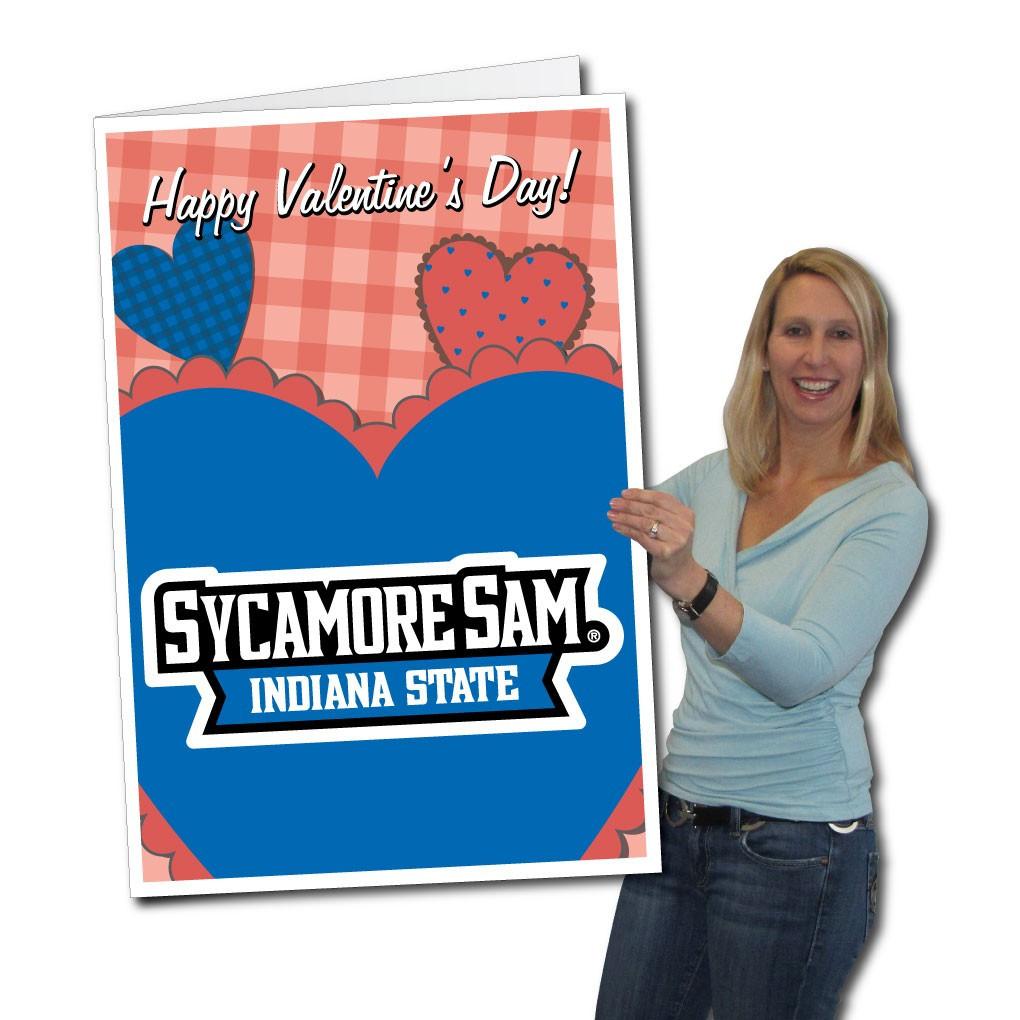 Indiana State University 2'x3' Huge Valentine's Day Card