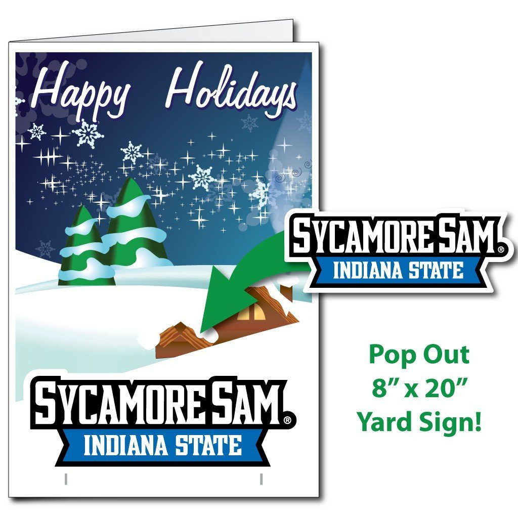 Indiana State University 2'x3' Giant Holiday Greeting Card