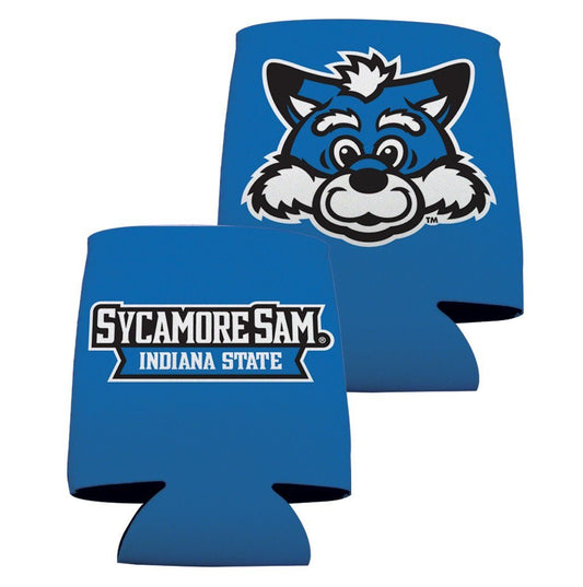 Indiana State University Can Coolers- Blue Design 1 FREE SHIPPING