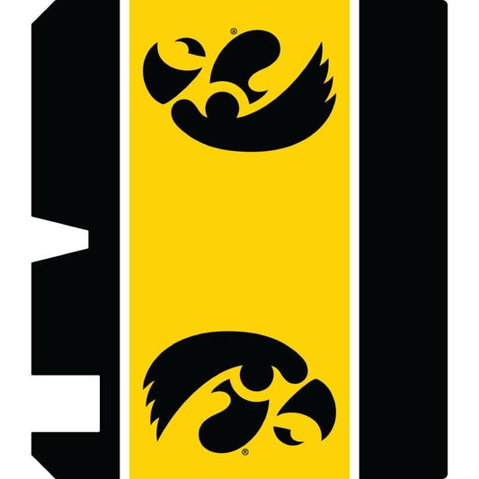 Iowa Hawkeyes Black Striped Magnetic Mailbox Cover