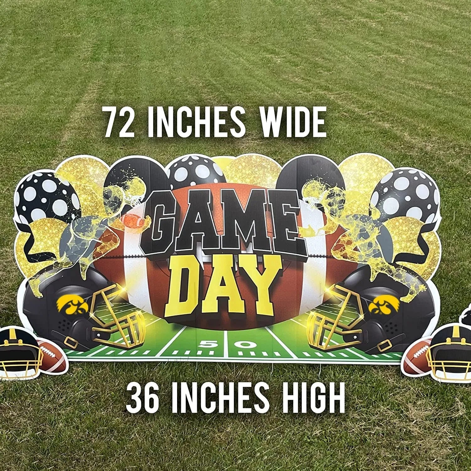 Iowa Hawkeyes Oversized Game Day Yard Card Display | 5 pc