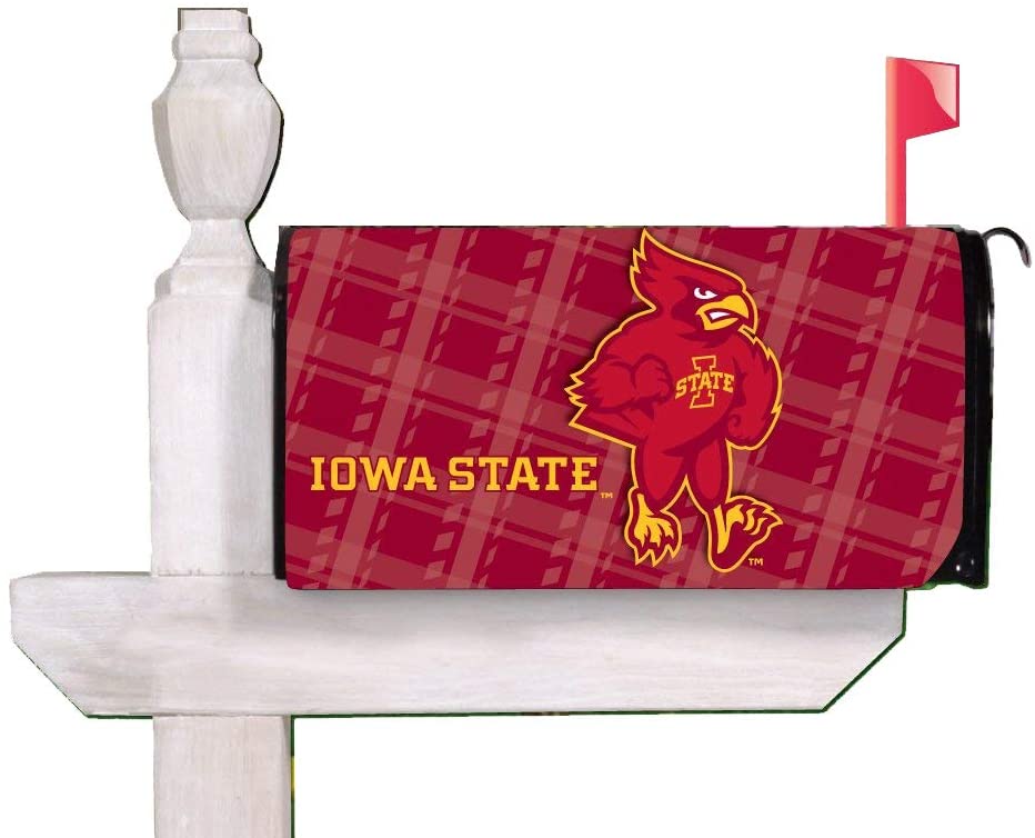 Iowa State Plaid Magnetic Mailbox Cover