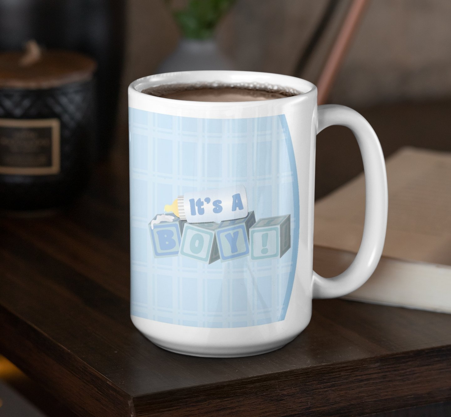 It's a Boy Baby Blocks 15 Oz Coffee Mug