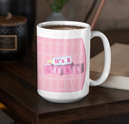 It's a Girl! Baby Blocks Coffee Mug