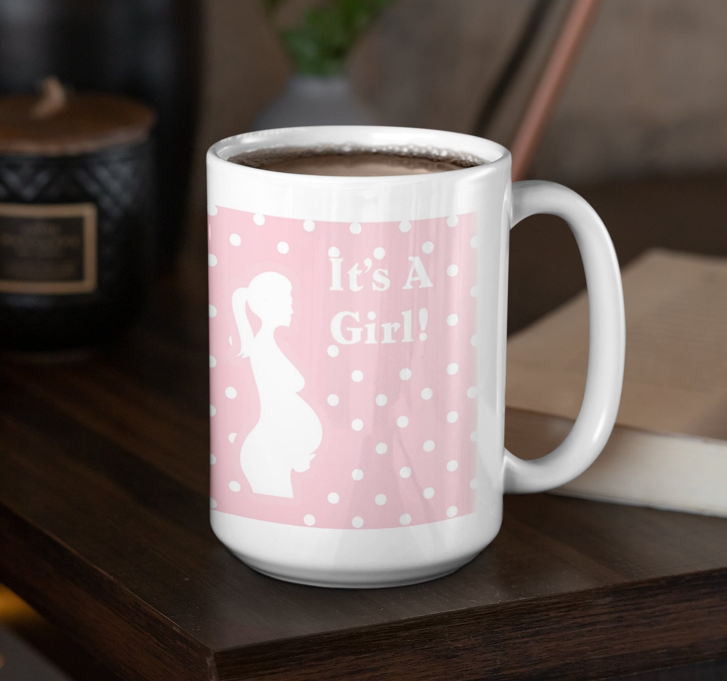 It's A Girl Pregnant Mother 15 Oz Coffee Mug