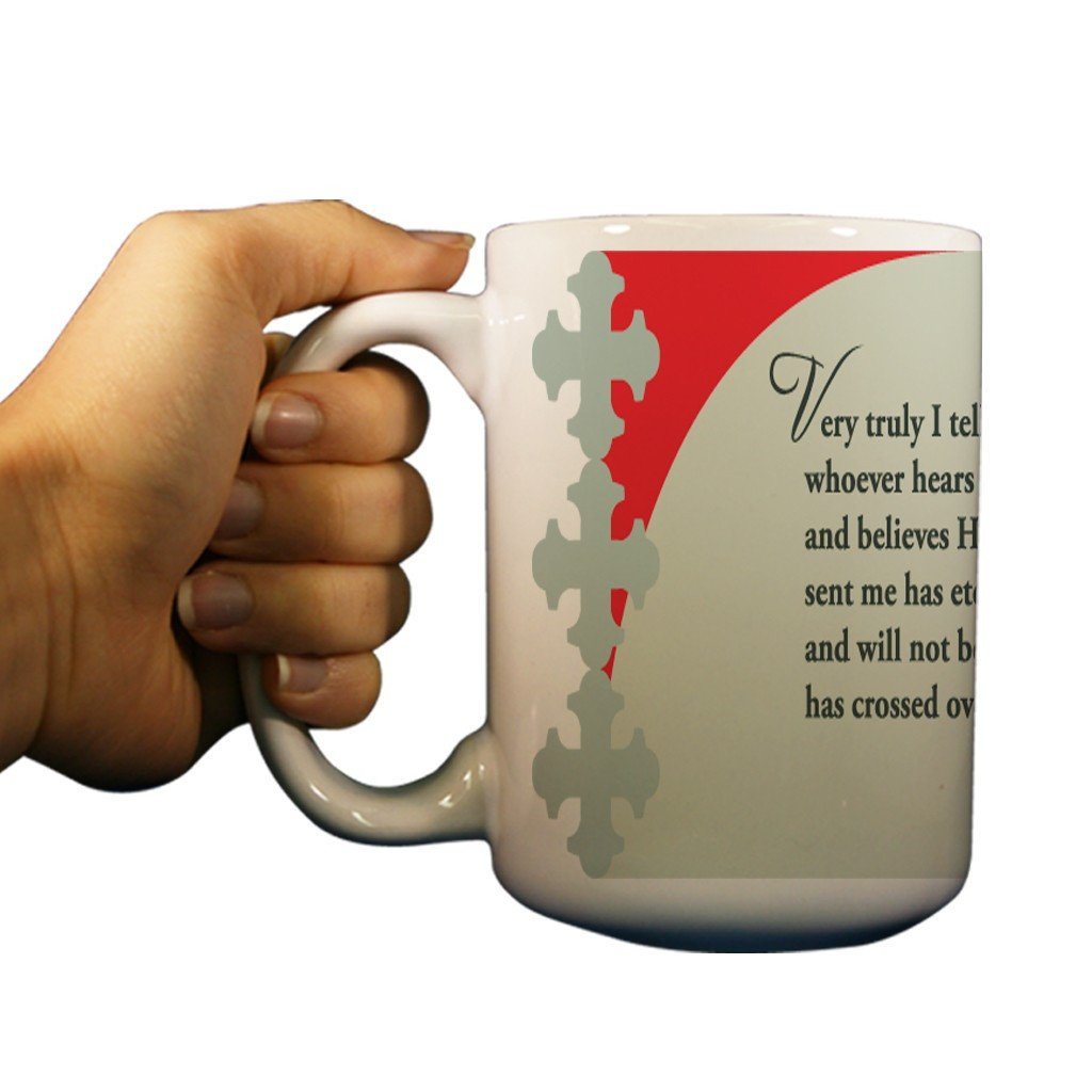 John 5:24 Religious 15oz Coffee Mug