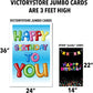 Jumbo 3-Foot Birthday Card (Balloon Letters) 2 feet x 3 feet card with envelope