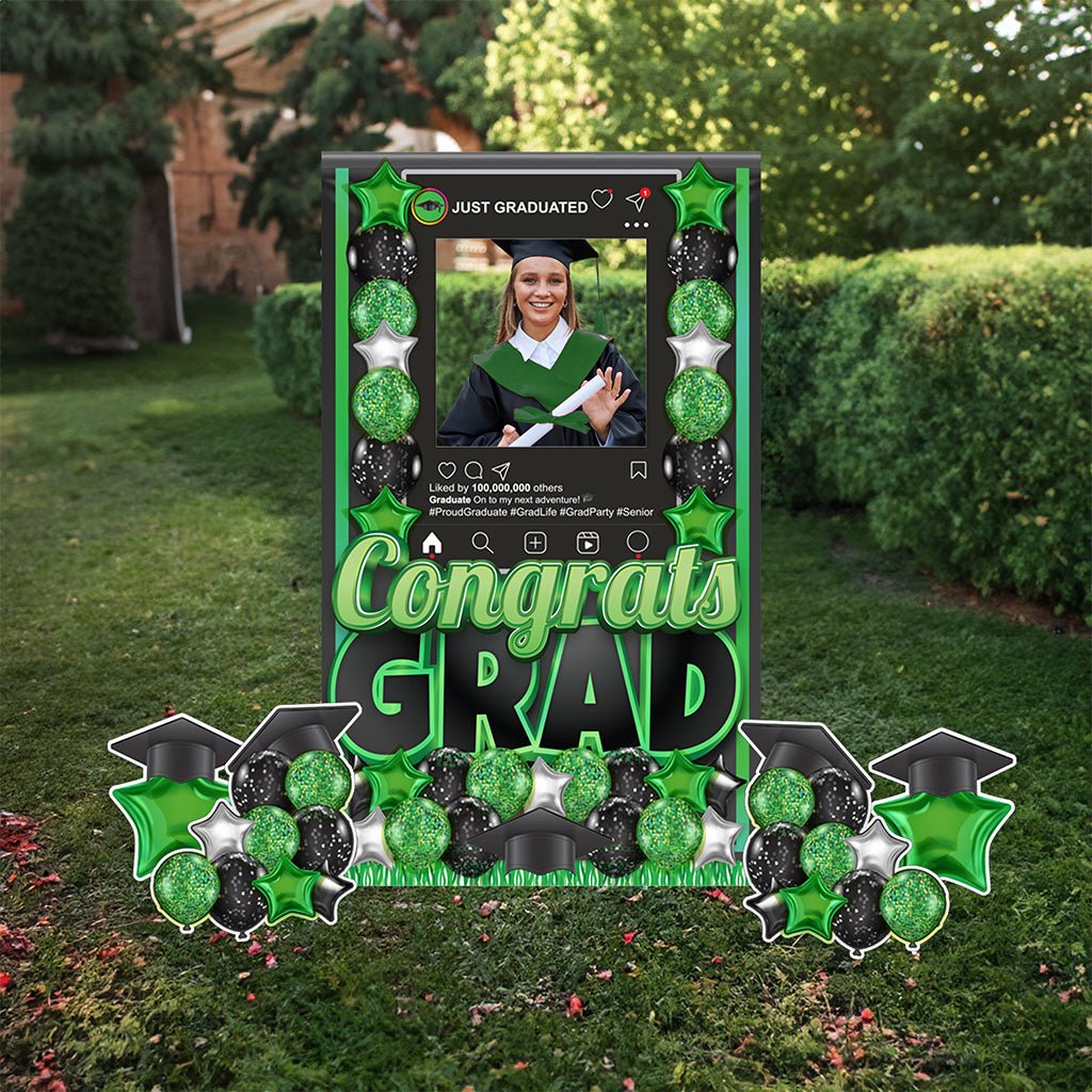 Jumbo Graduation Standup Yard Card, for Outdoors Or Indoors