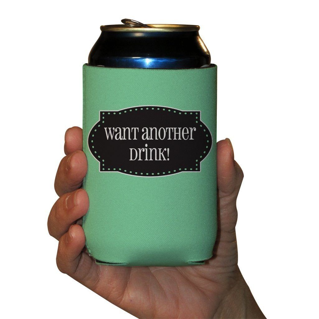 Wedding Themed Can Coolers - Set of 6 - "I do...want another drink!" - FREE SHIPPING