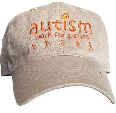 Autism Awareness œWork for a Cure Khaki Baseball Hat