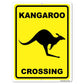 Kangaroo Crossing Sign or Sticker