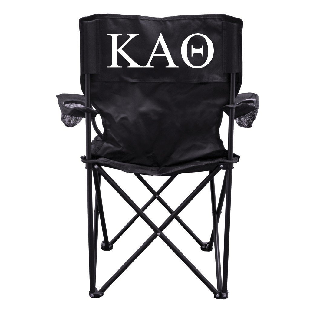 Kappa Alpha Theta Black Folding Camping Chair with Carry Bag