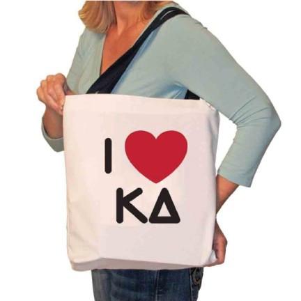 I Love Kappa Delta Canvas Tote Bag
