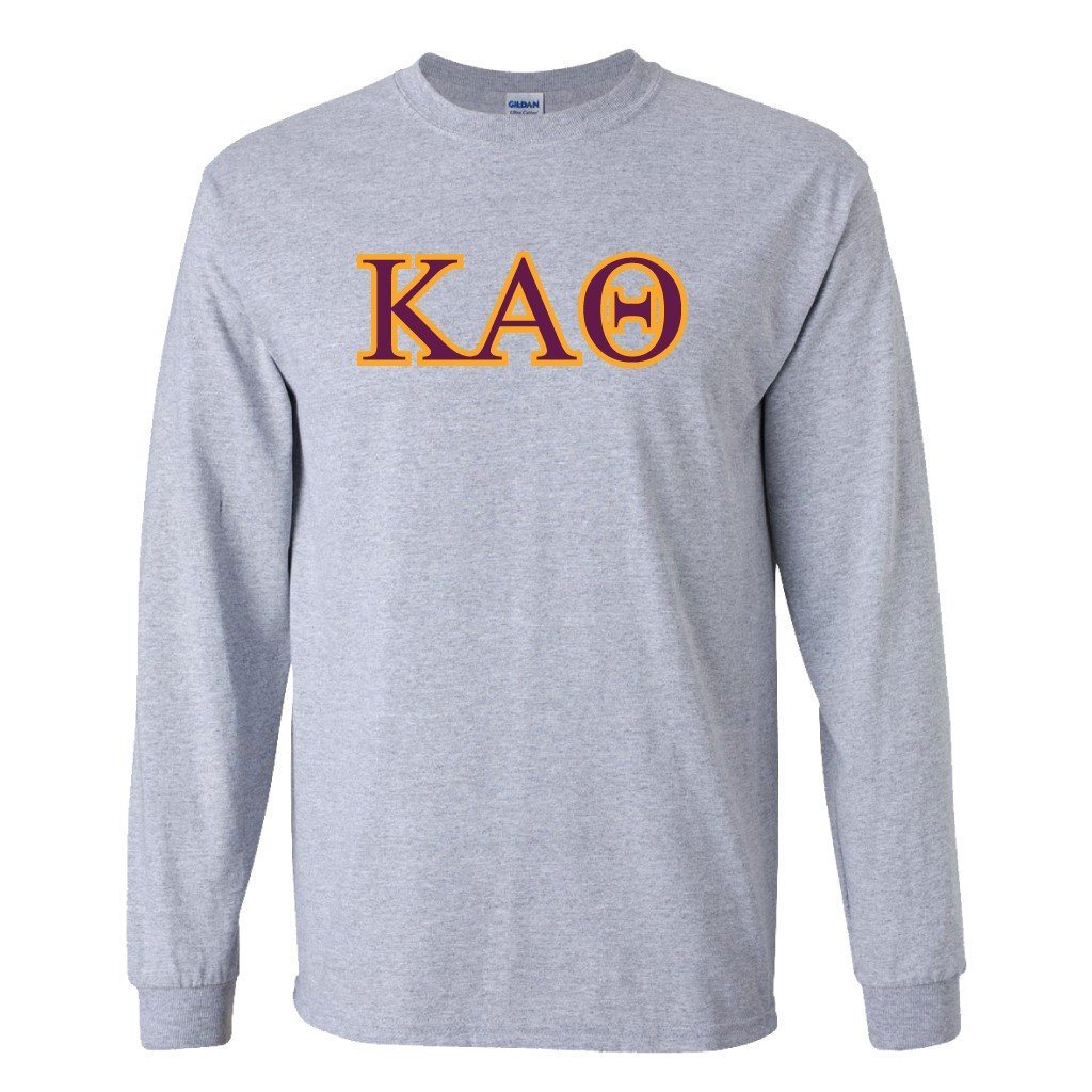Kappa Alpha Theta Greek Letter Design Long Sleeve T-Shirt - FREE SHIPPING