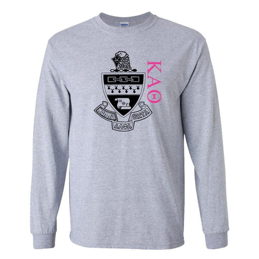 Kappa Alpha Theta Coat of Arms Long Sleeve T-shirt - FREE SHIPPING