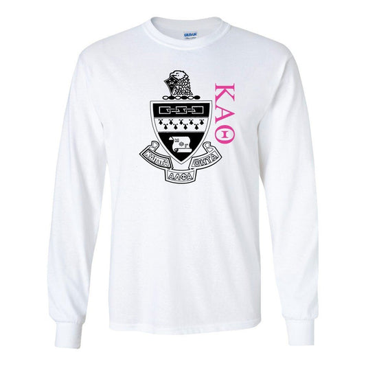 Kappa Alpha Theta Coat of Arms Long Sleeve T-shirt - FREE SHIPPING