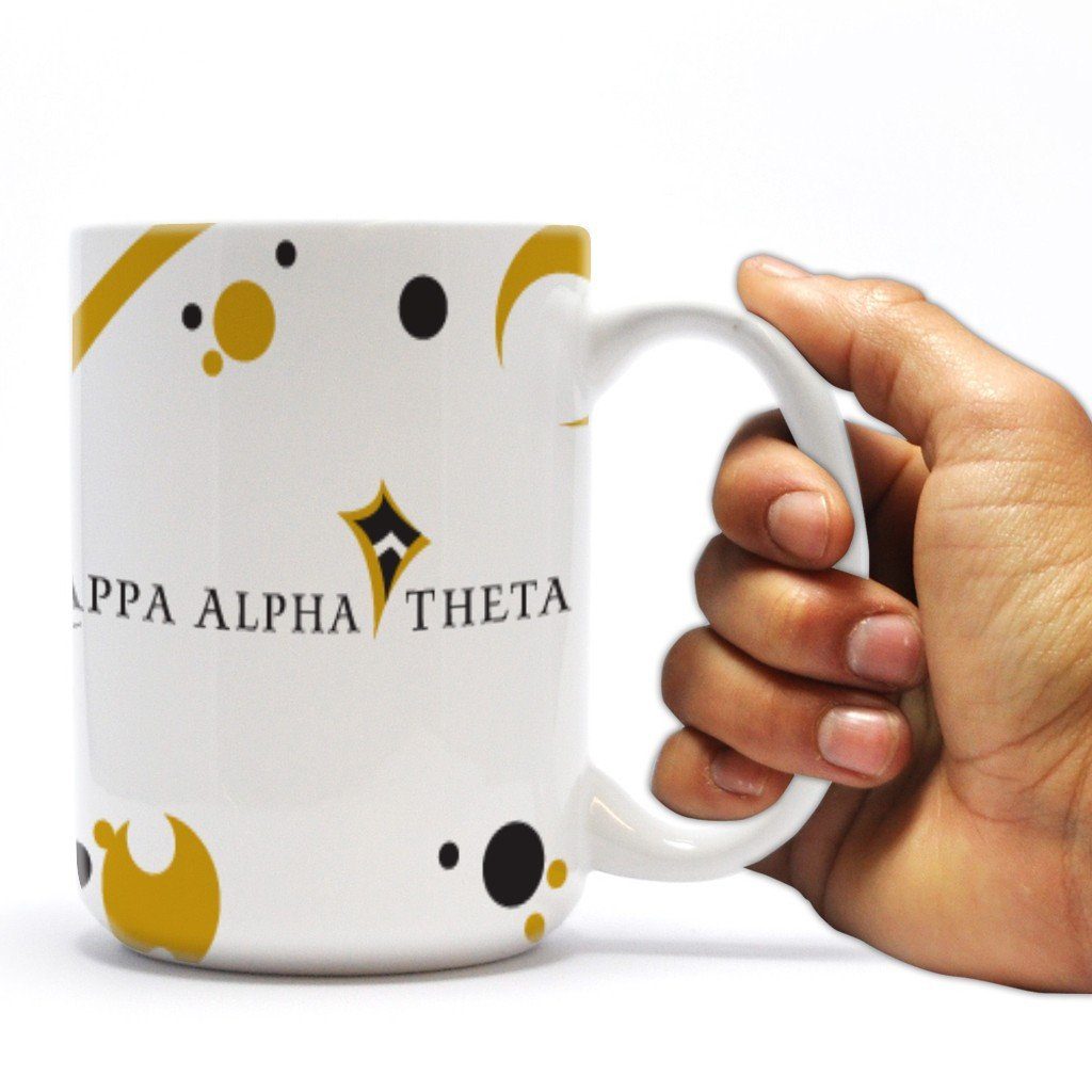Kappa Alpha Theta 15 ounce Coffee Mug Bubble Design
