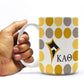 Kappa Alpha Theta 15 ounce Coffee Mug Polka Dot Pattern Design