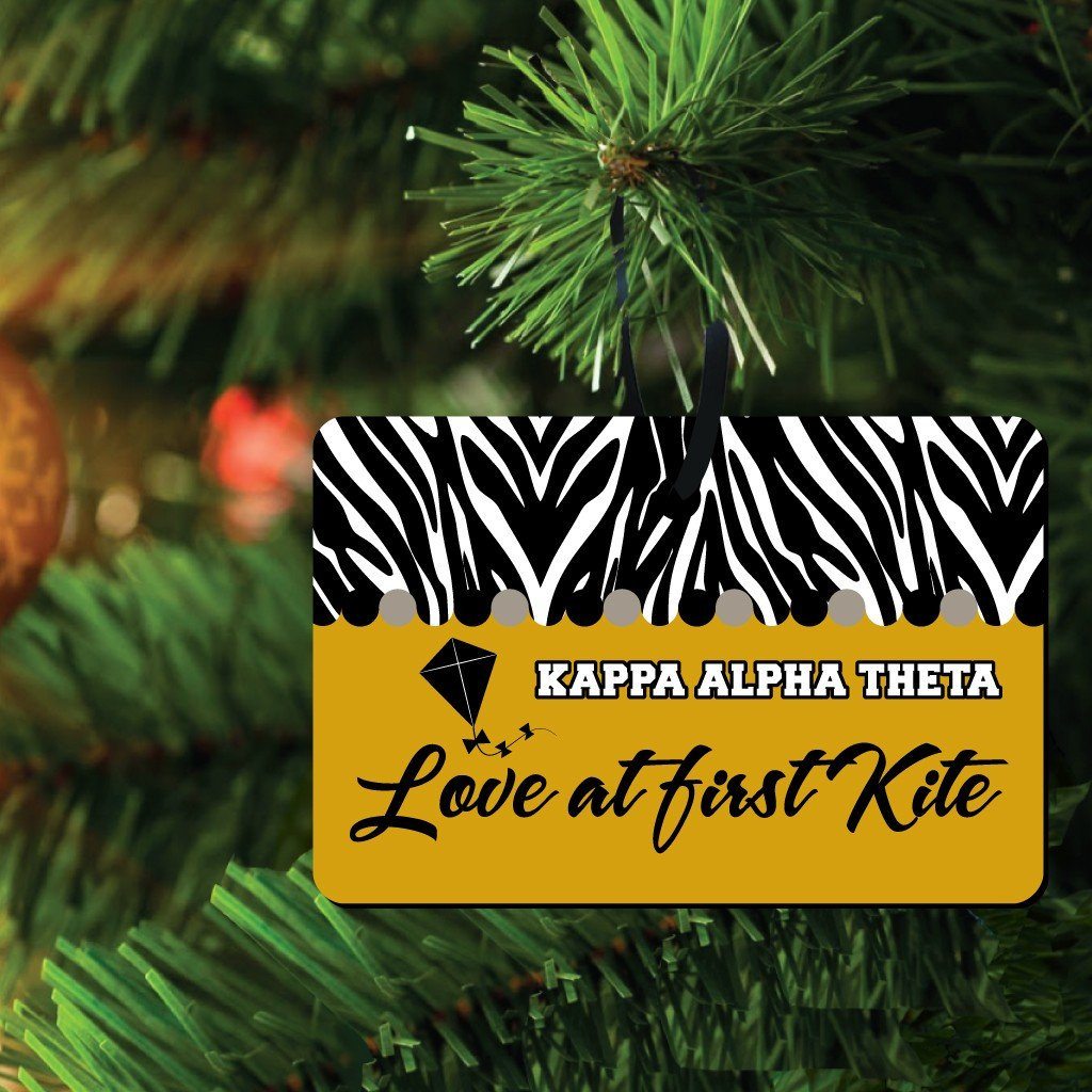 Kappa Alpha Theta Ornament - Set of 3 Rectangle Shapes - FREE SHIPPING