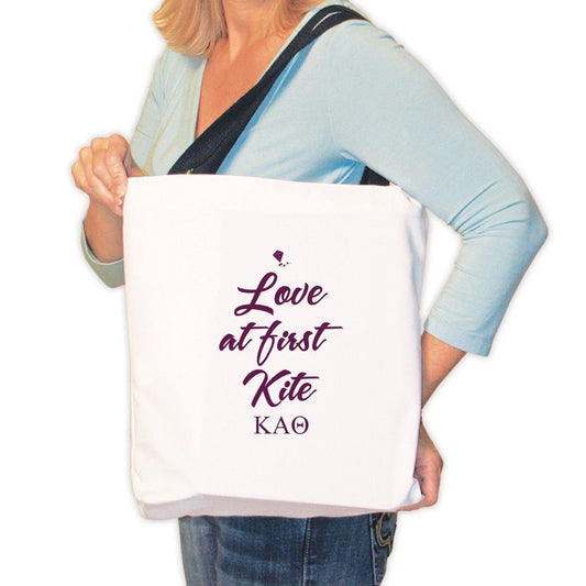 Kappa Alpha Theta Canvas Tote Bag - Love at First Kite