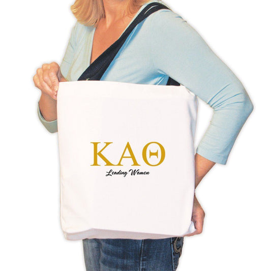 Kappa Alpha Theta Canvas Tote Bag - KAO Leading Women