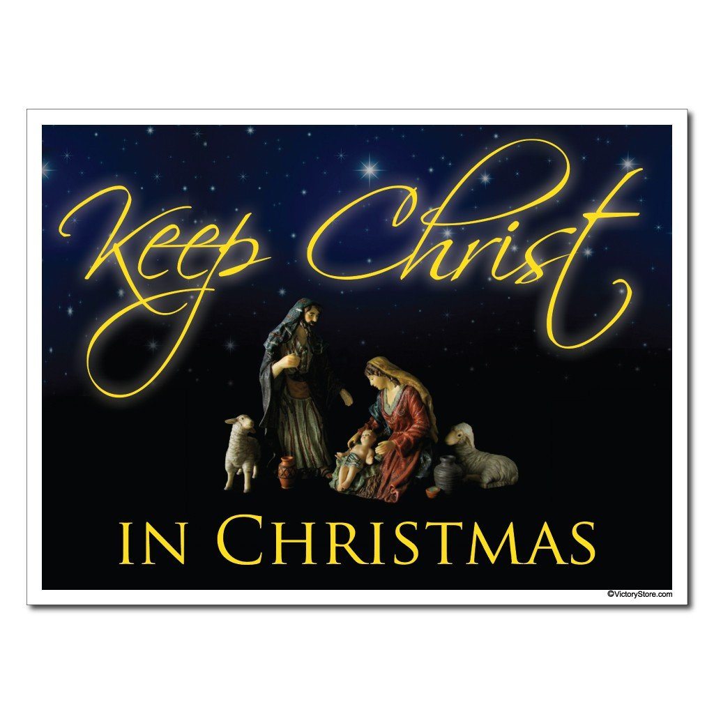 Keep Christ in Christmas Lawn Display (Black Design) Yard Sign Decoration - FREE SHIPPING