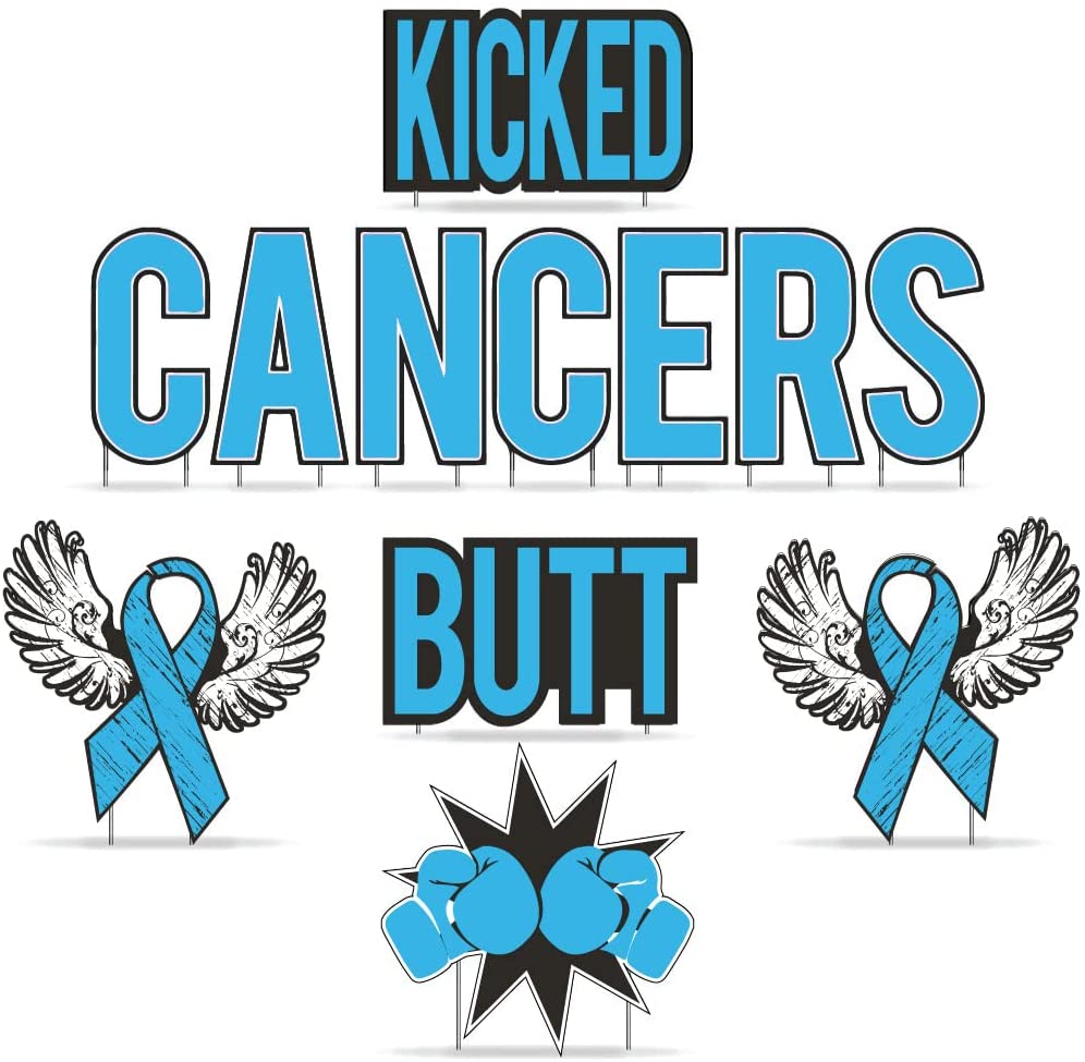 Kicked Cancers Butt Yard Letters