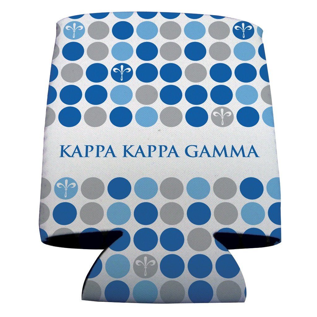 Kappa Kappa Gamma Can Cooler Set of 12 - Polka Dot FREE SHIPPING