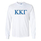 Kappa Kappa Gamma Greek Letter Design Long Sleeve T-shirt - FREE SHIPPING