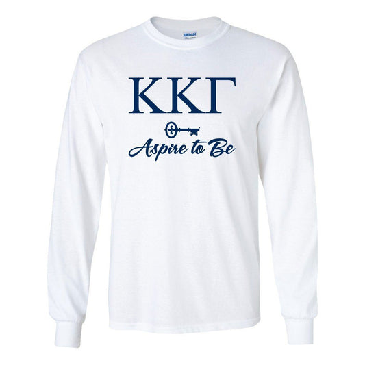 Kappa Kappa Gamma "Aspire to Be" Long Sleeve T-shirt - FREE SHIPPING