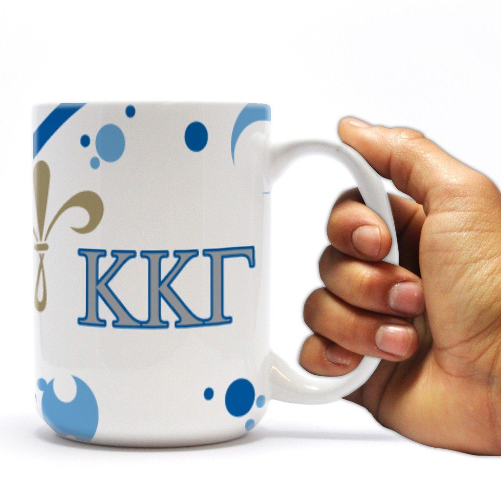 Kappa Kappa Gamma 15 ounce Coffee Mug Bubble Design