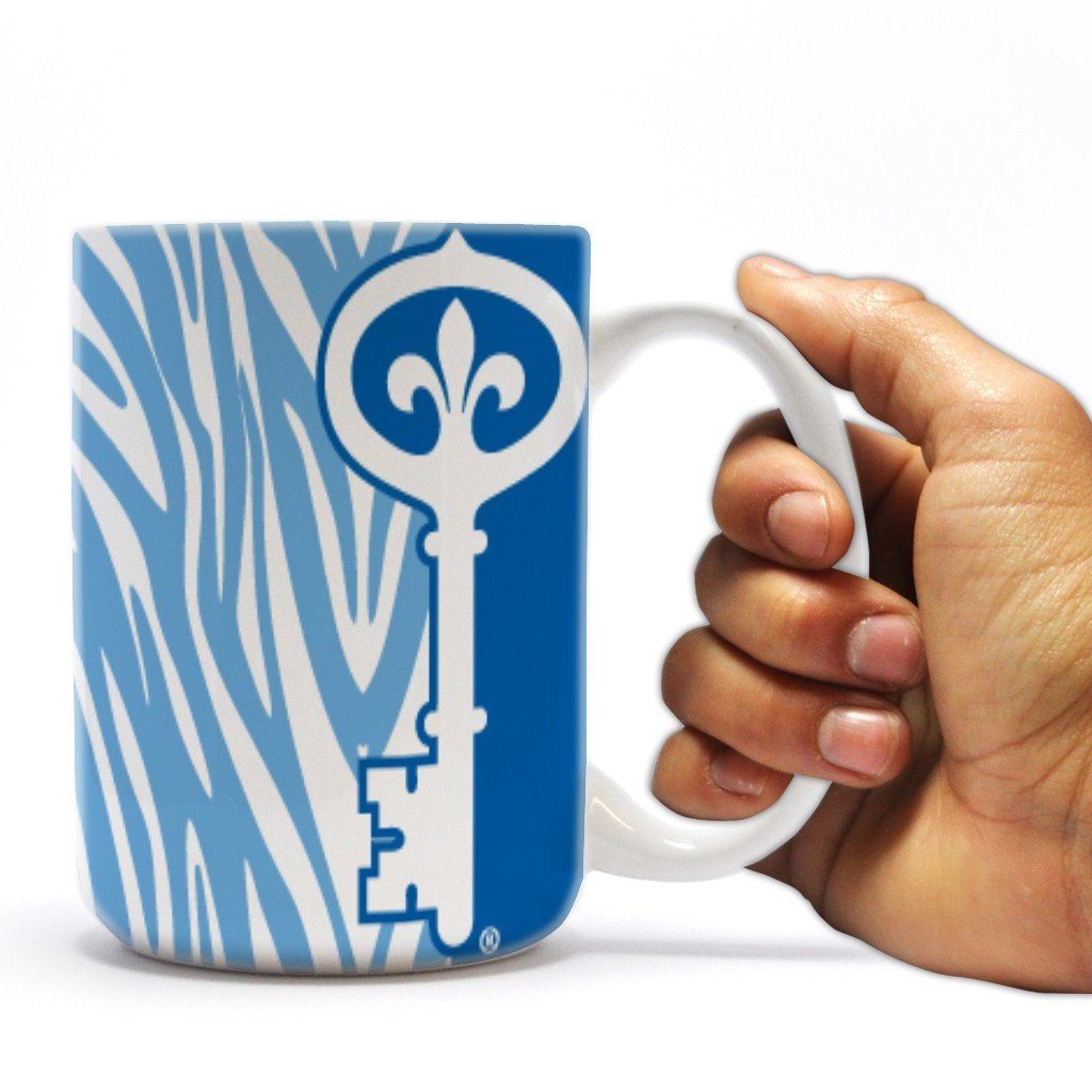 Kappa Kappa Gamma 15 ounce Coffee Mug Zebra Print Design
