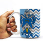 Kappa Kappa Gamma 15 ounce Coffee Mug Chevron Stripes Design