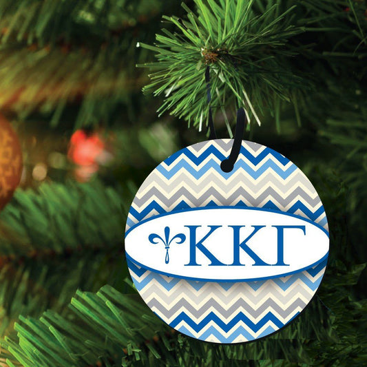 Kappa Kappa Gamma Ornament - Set of 3 Circle Shapes - FREE SHIPPING
