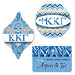 Kappa Kappa Gamma Ornament - Set of 3 Shapes - FREE SHIPPING